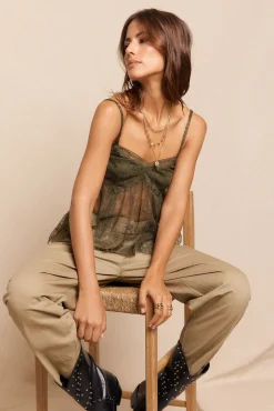 Top alças renda