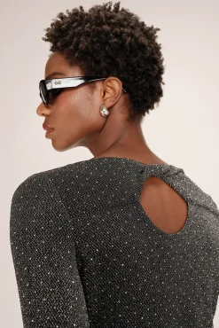 Top colado com lurex