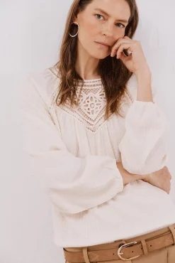 Top de crochet com patch