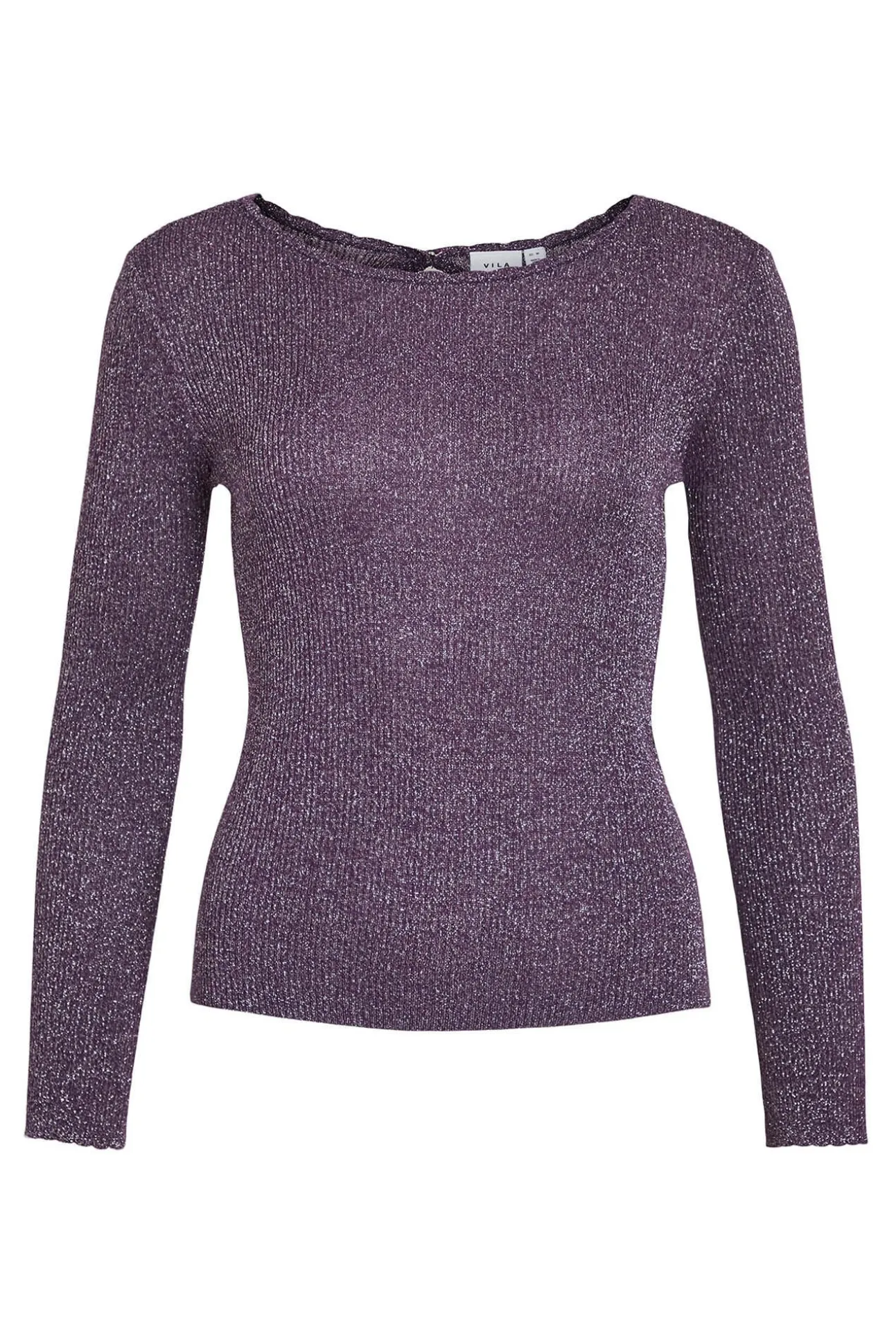 Top de malha reversível com lurex