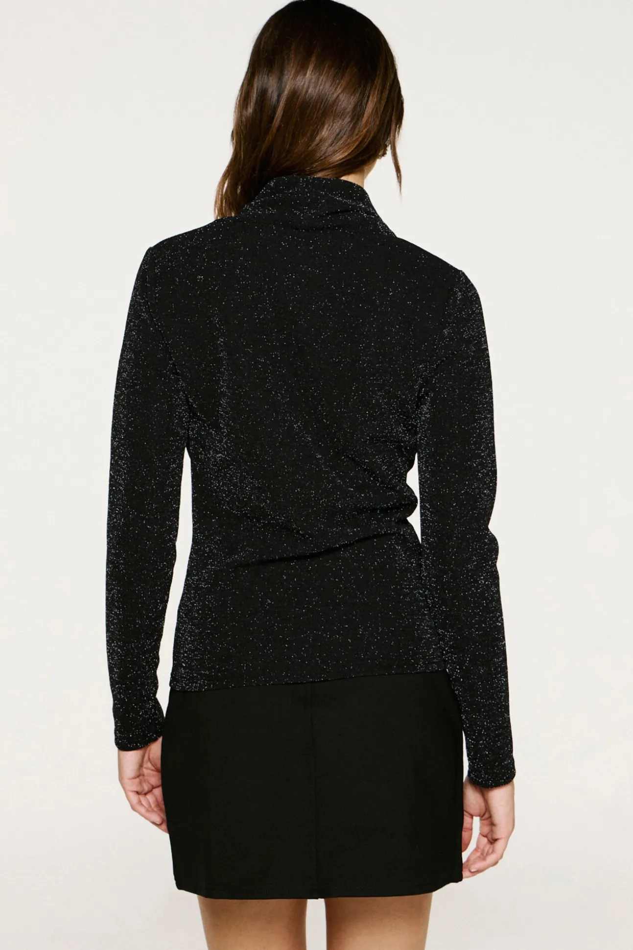 Top de manga comprida com glitter