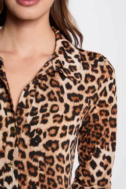 Top de manga comprida estampado