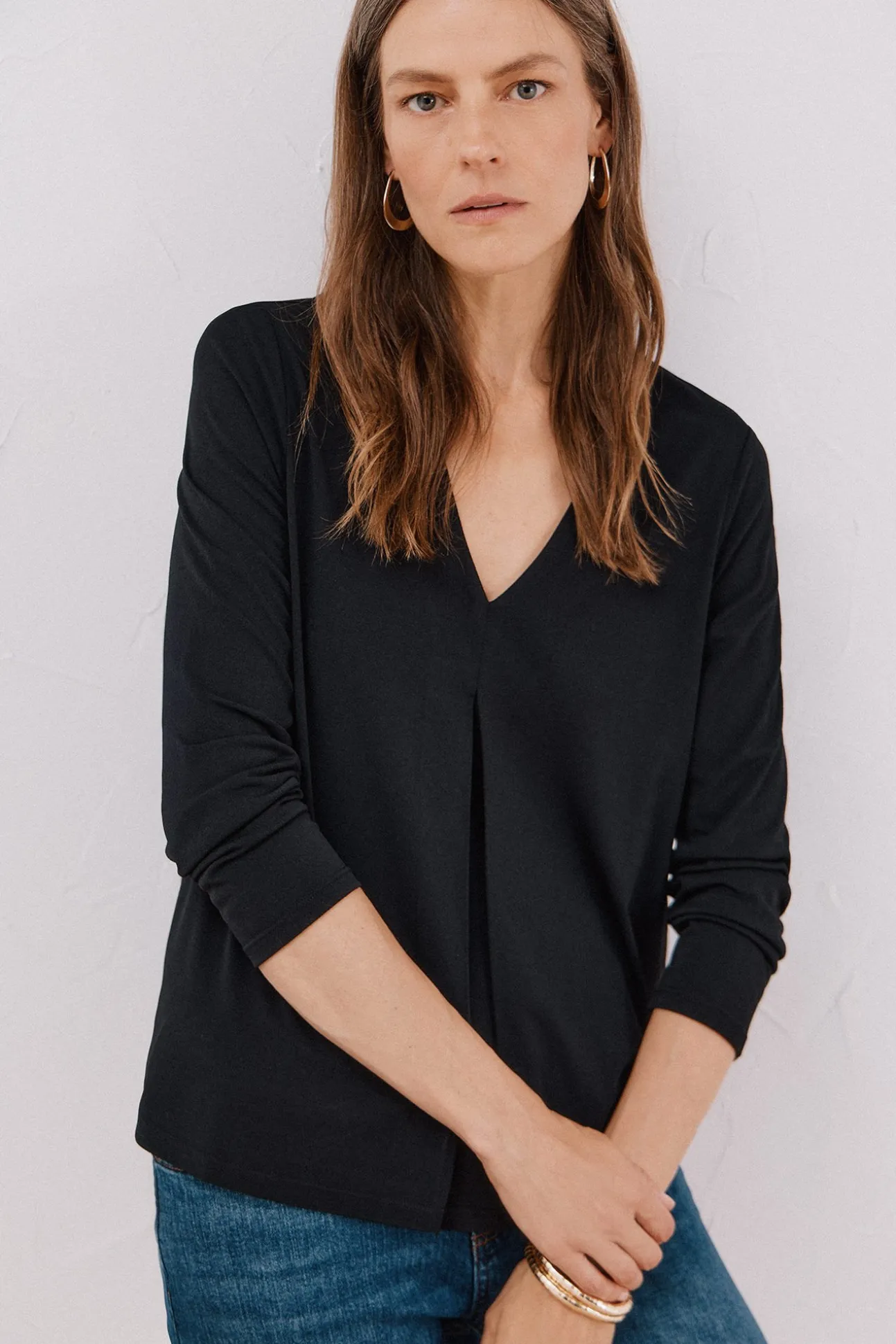 Top plissado fluído