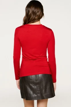 Top slim fit franzido