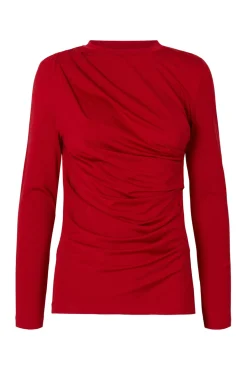 Top slim fit franzido
