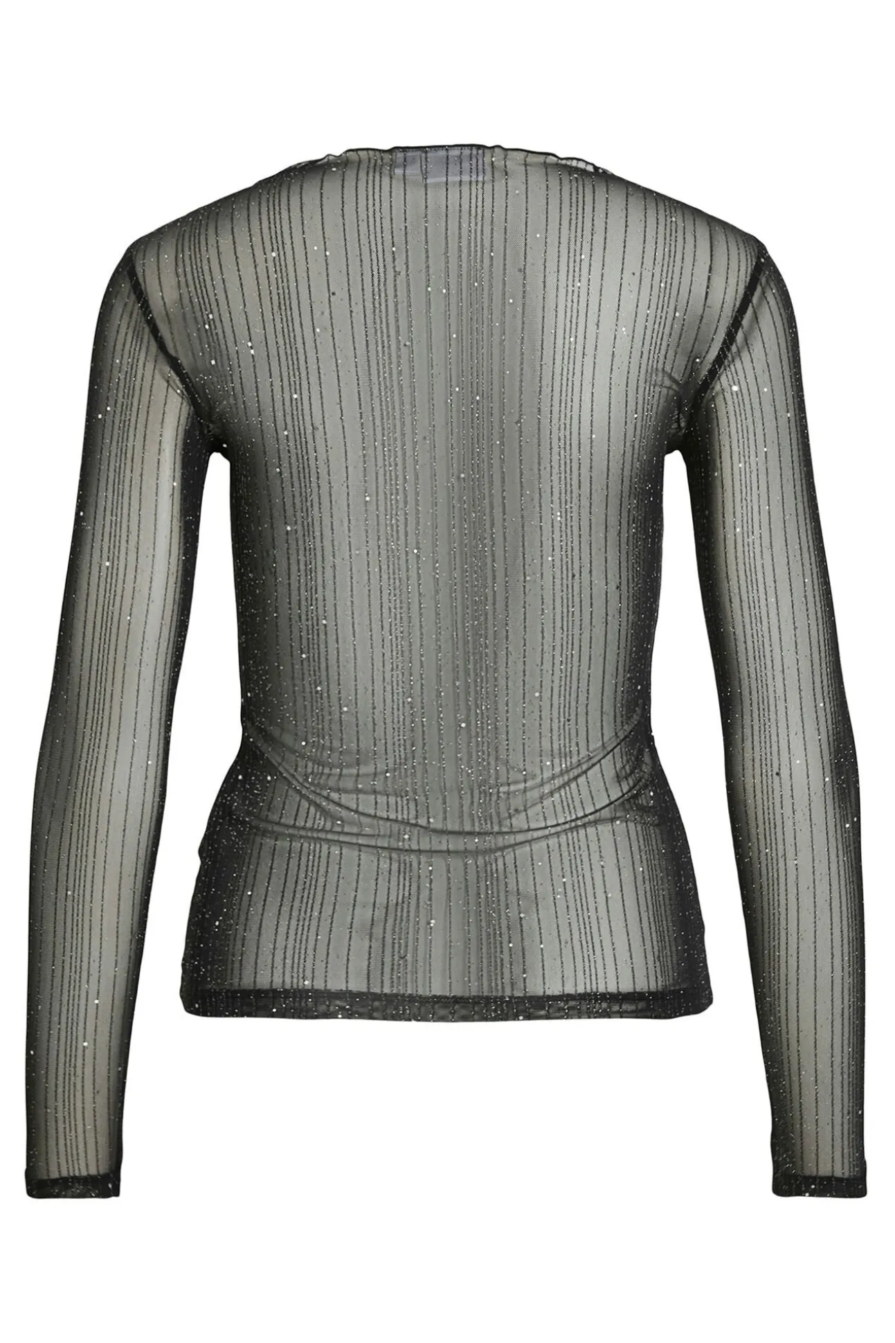 Top transparente com glitter