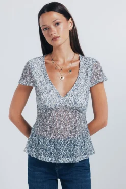 Topo de flor azul