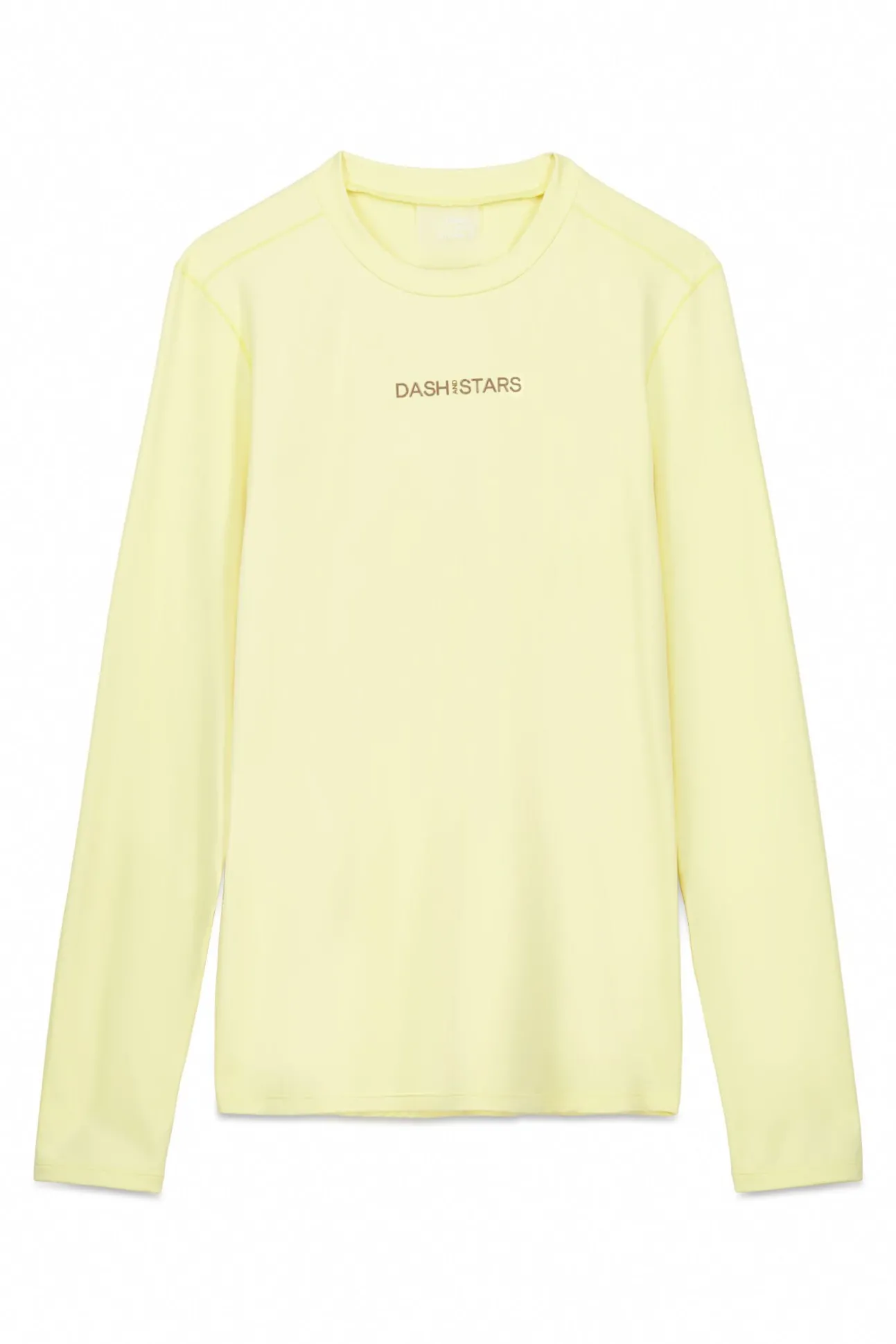T-shirt amarela de manga comprida