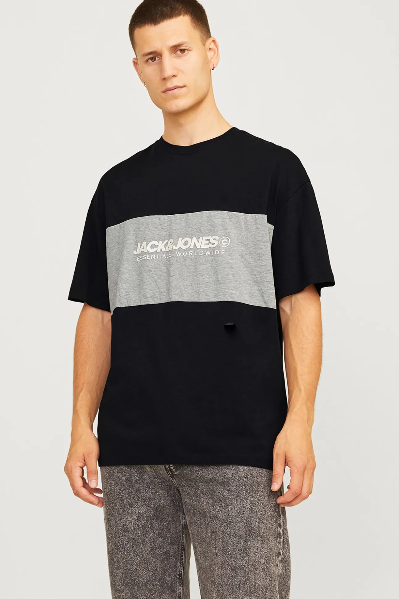 T-shirt bicolor logo frontal