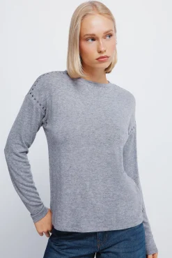 T-shirt com corte malha