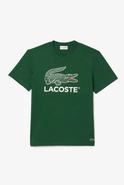 T-shirt com estampado de assinatura em malha de algodão