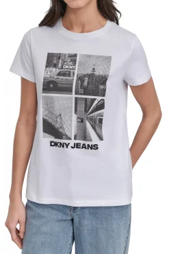 T-shirt com foto DKNY