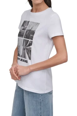 T-shirt com foto DKNY