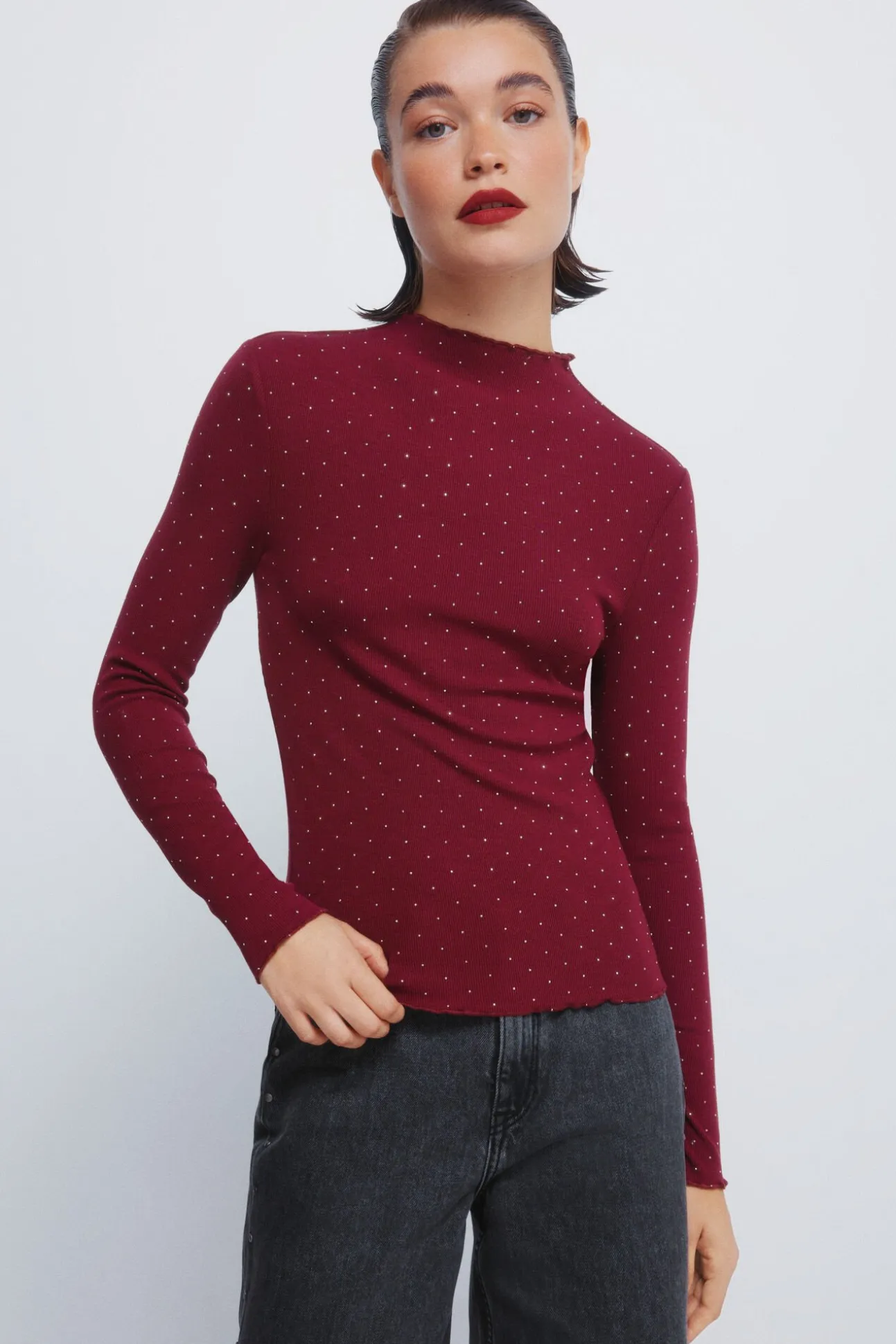 T-shirt com strass