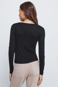 T-shirt de malha com corte Baker