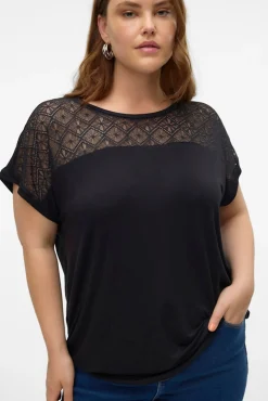 T-shirt de renda plus size