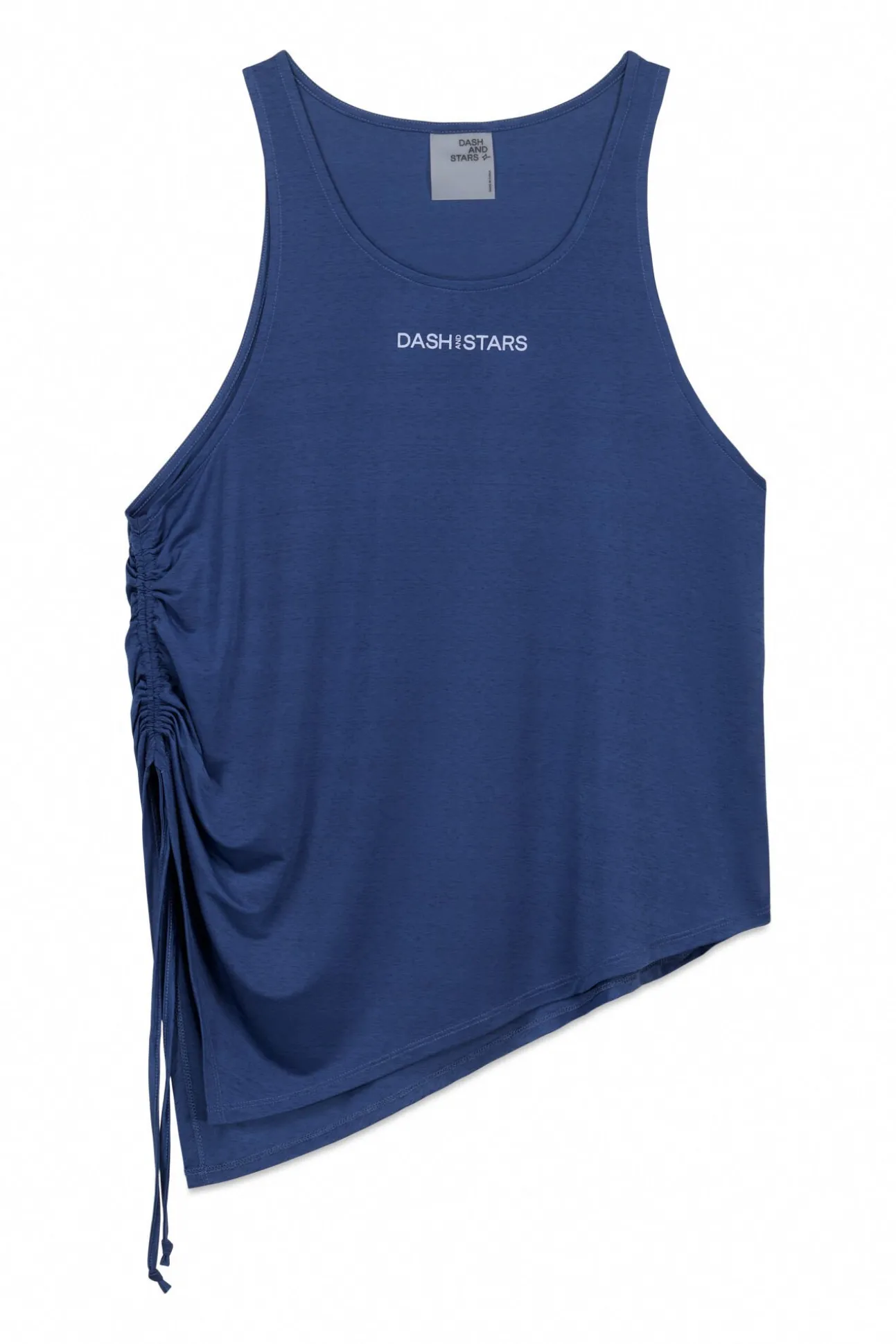 T-shirt halter assimétrico azul