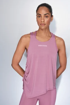 T-shirt halter assimétrico rosa