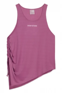 T-shirt halter assimétrico rosa