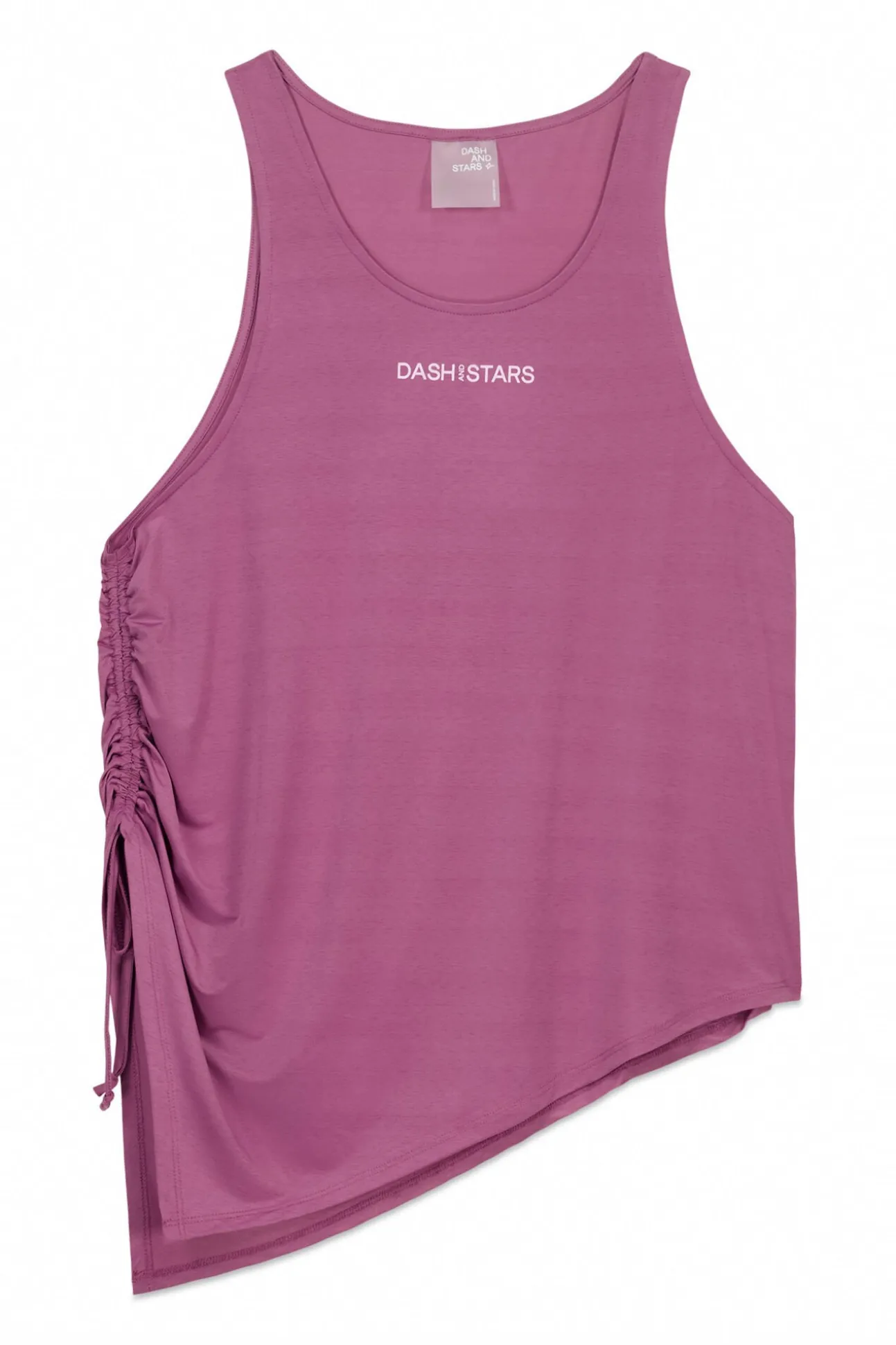 T-shirt halter assimétrico rosa