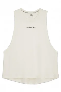 T-shirt halter sem mangas de algodão branco