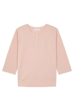 T-shirt laranja 100% algodão com manga ¾