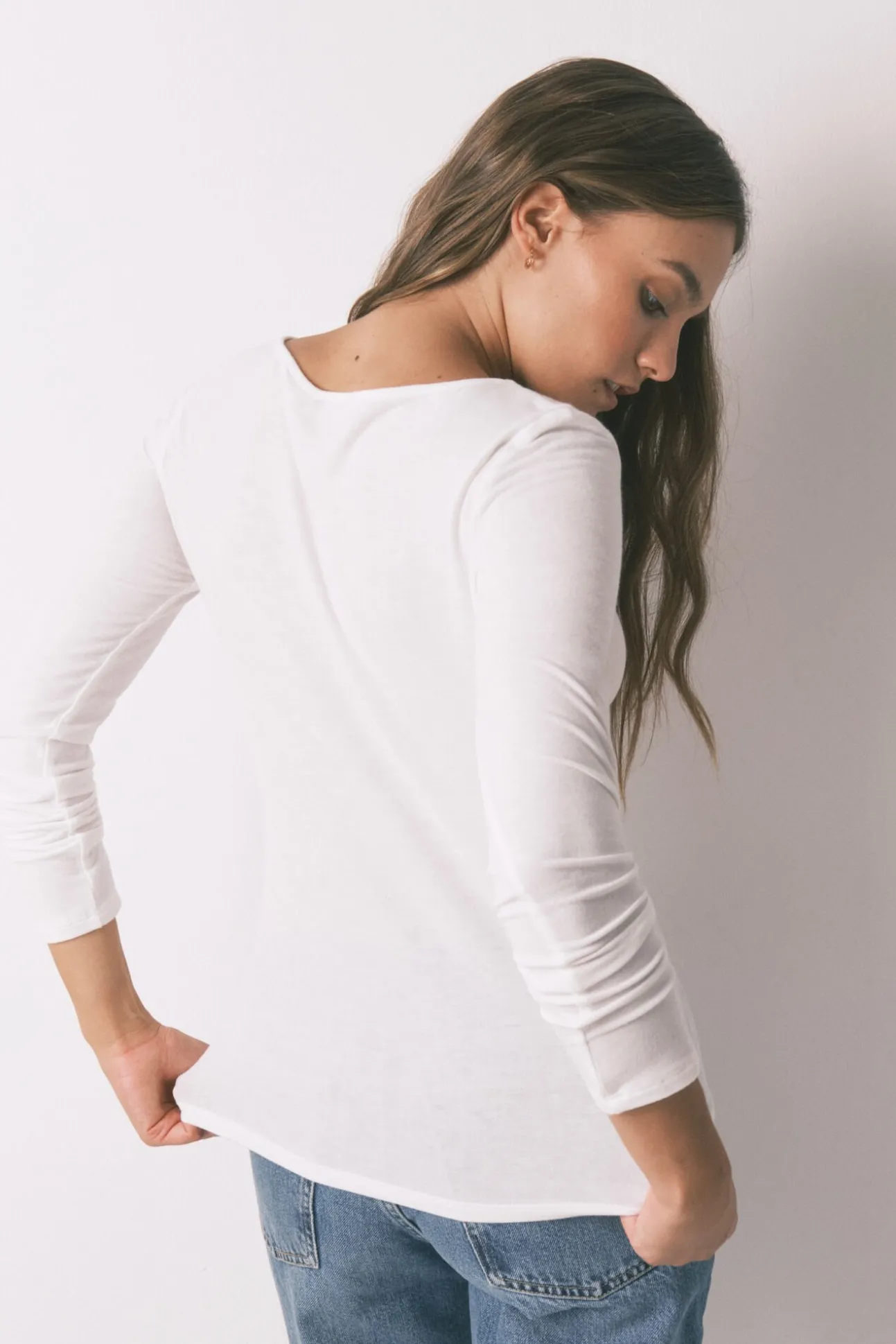 T-shirt malha de malha super macia