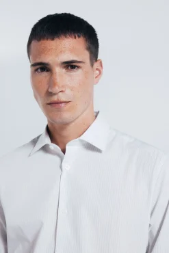 T-shirt popelina riscas