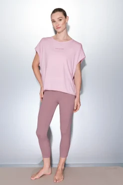 T-shirt rosa de tecido extrassuave