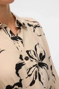 Vestido camisa esvoaçante