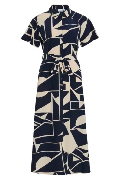 Vestido camisa midi com nó