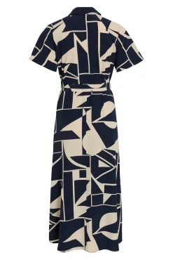 Vestido camisa midi com nó