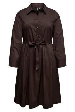 Vestido camisa midi plus size