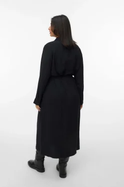 Vestido camisa midi plus size