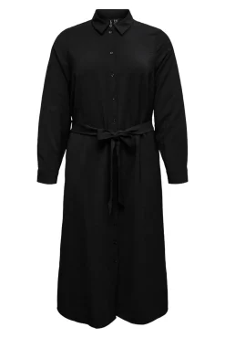 Vestido camisa midi plus size
