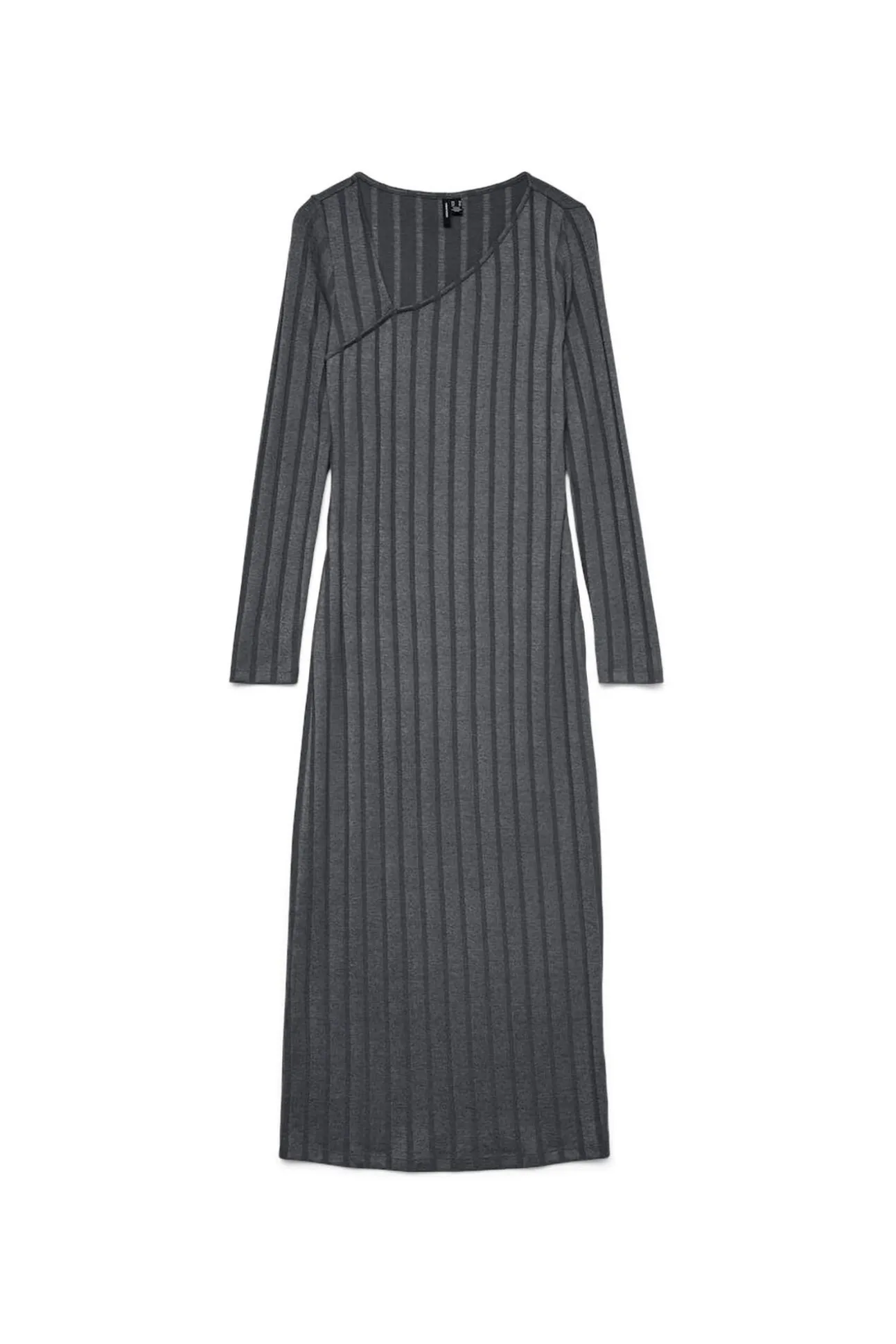 vestido canelado 7/8