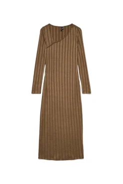 vestido canelado 7/8