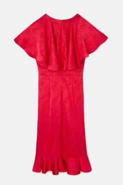 Vestido capa jacquard coleção evento