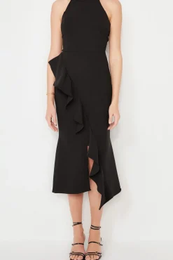 Vestido com folhos
