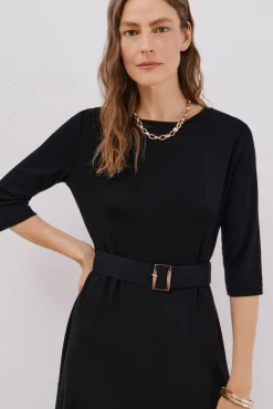 Vestido combinado com cinto