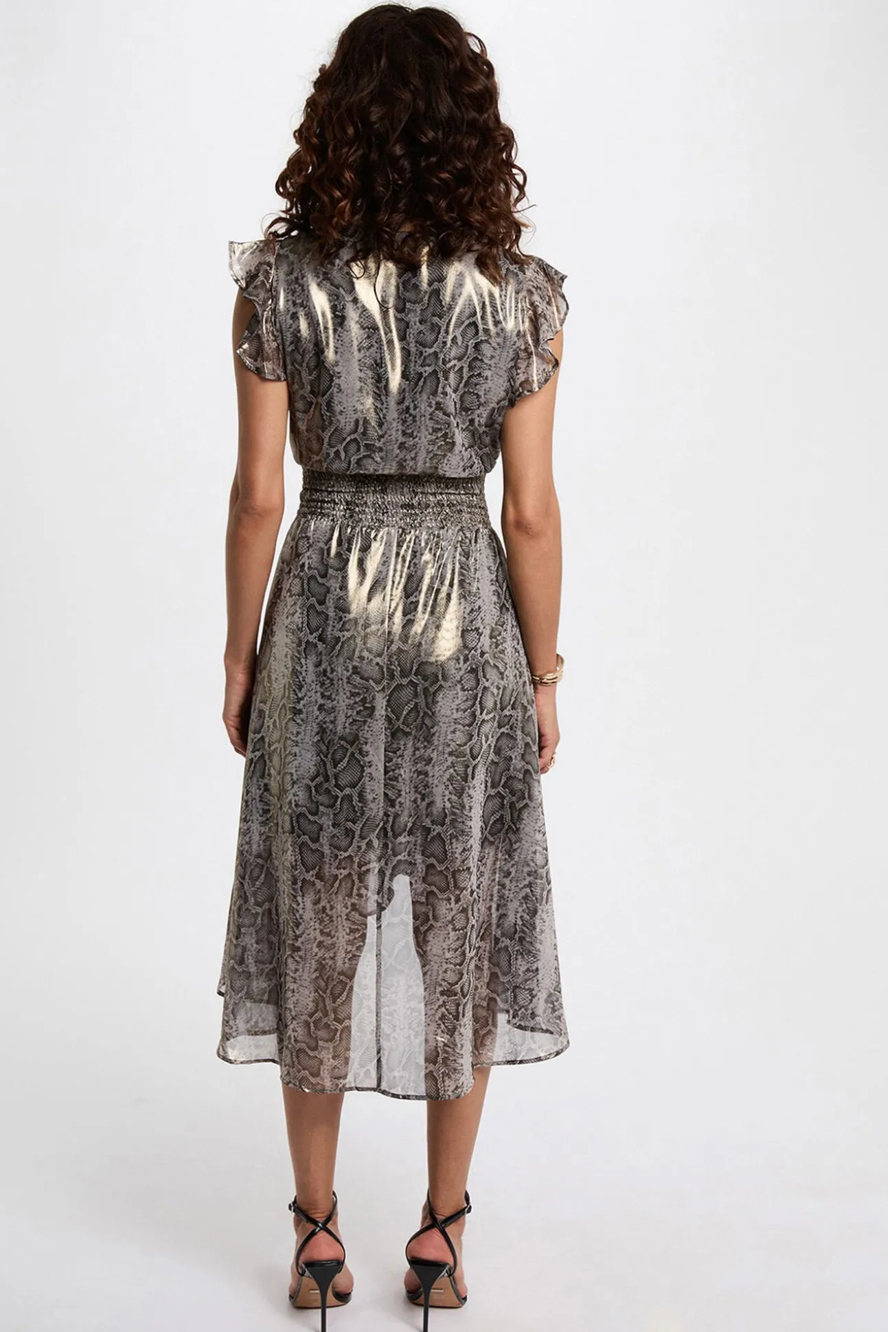 Vestido comprido cruzado