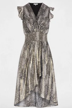 Vestido comprido cruzado