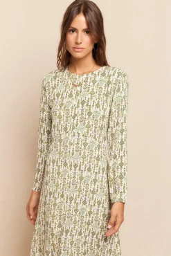 Vestido comprido estampado