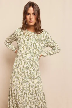 Vestido comprido estampado