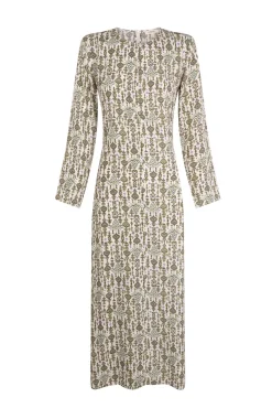Vestido comprido estampado