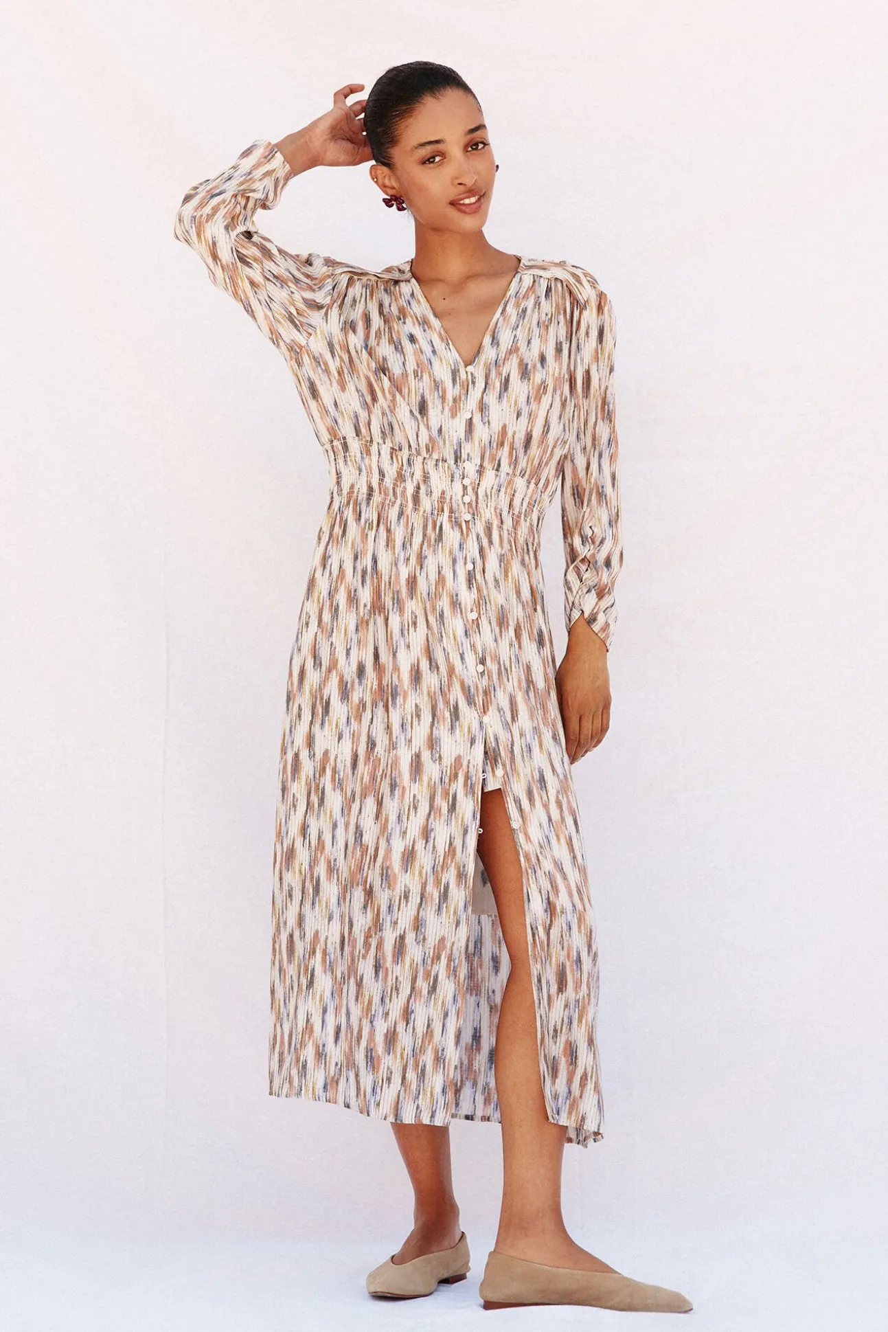 Vestido comprido estampado