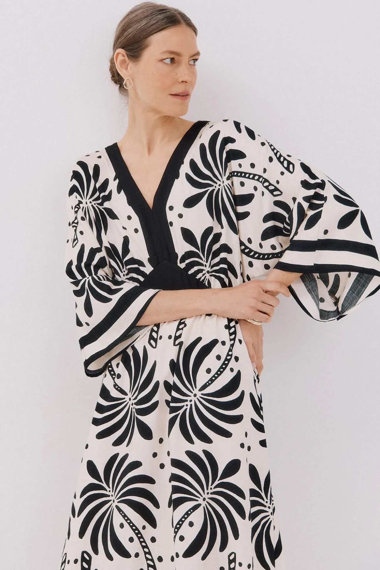 Vestido comprido estampado