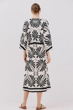 Vestido comprido estampado