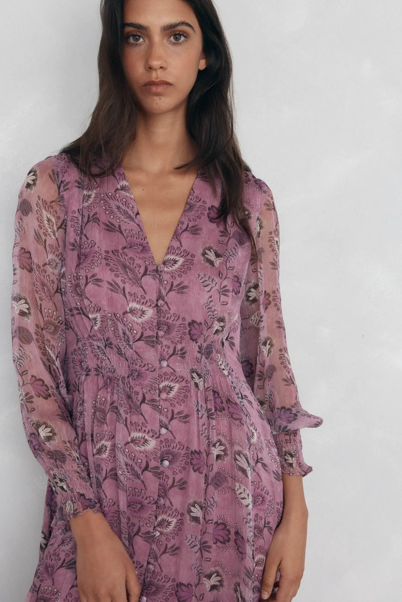 Vestido comprido fluído