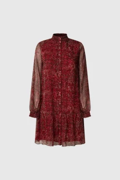 Vestido curto com estampa paisley